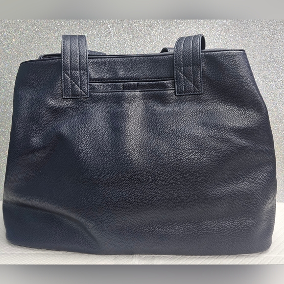 Lug Navy Blue Luxury Quilted Tote Bag, RFID, Leopard Interior, Cargo - Picture 2 of 12